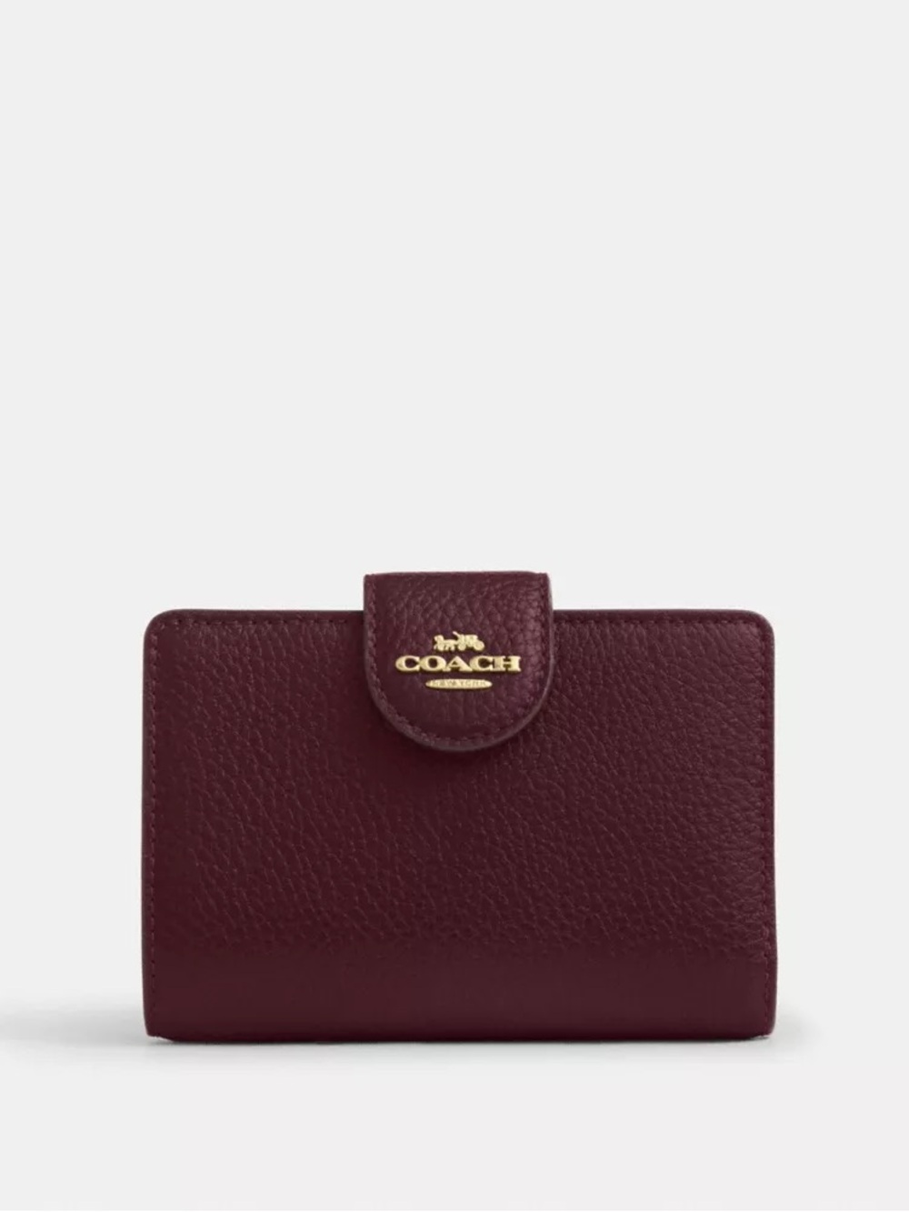 NWT Medium Corner Zip Wallet- Dark Wine